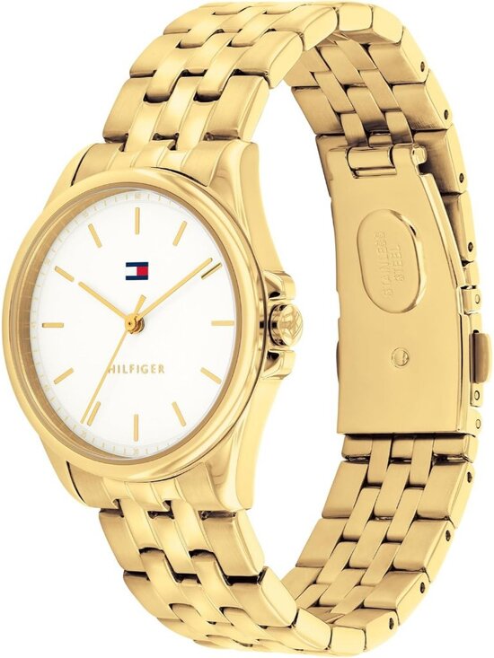 Women\'s Gold Plated-White Mini 30mm Stainless Steel Case Classic Bracelet Watch main image 4